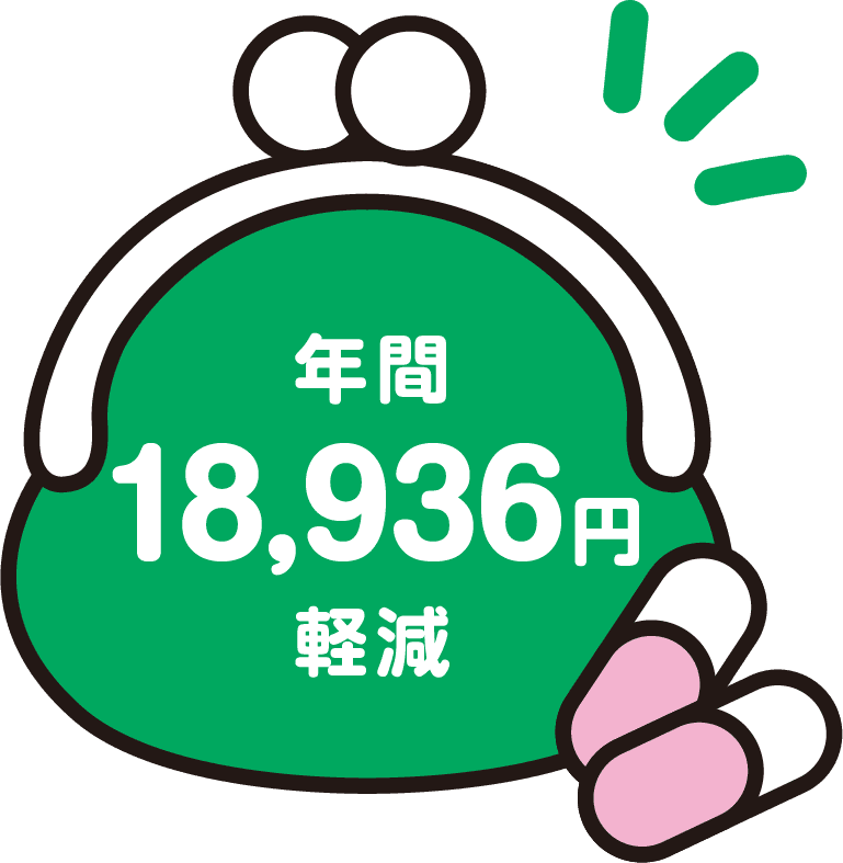 年間18,936円軽減